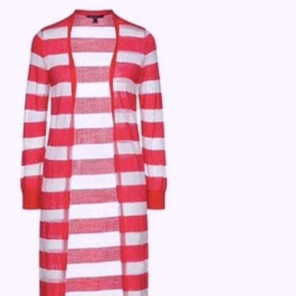 Armani Exchange long Sweater red and white M - Picture 2 of 5